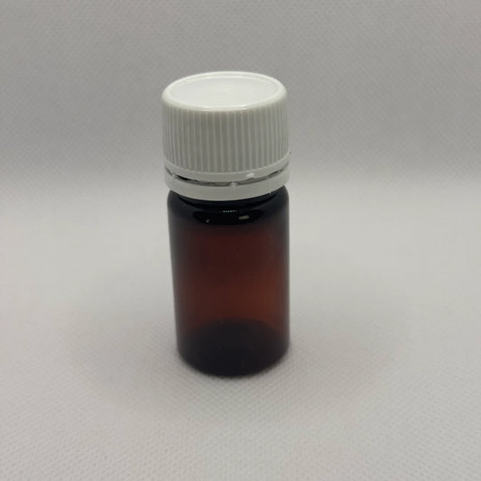 A 15ml Pet Amber Bottle with white background