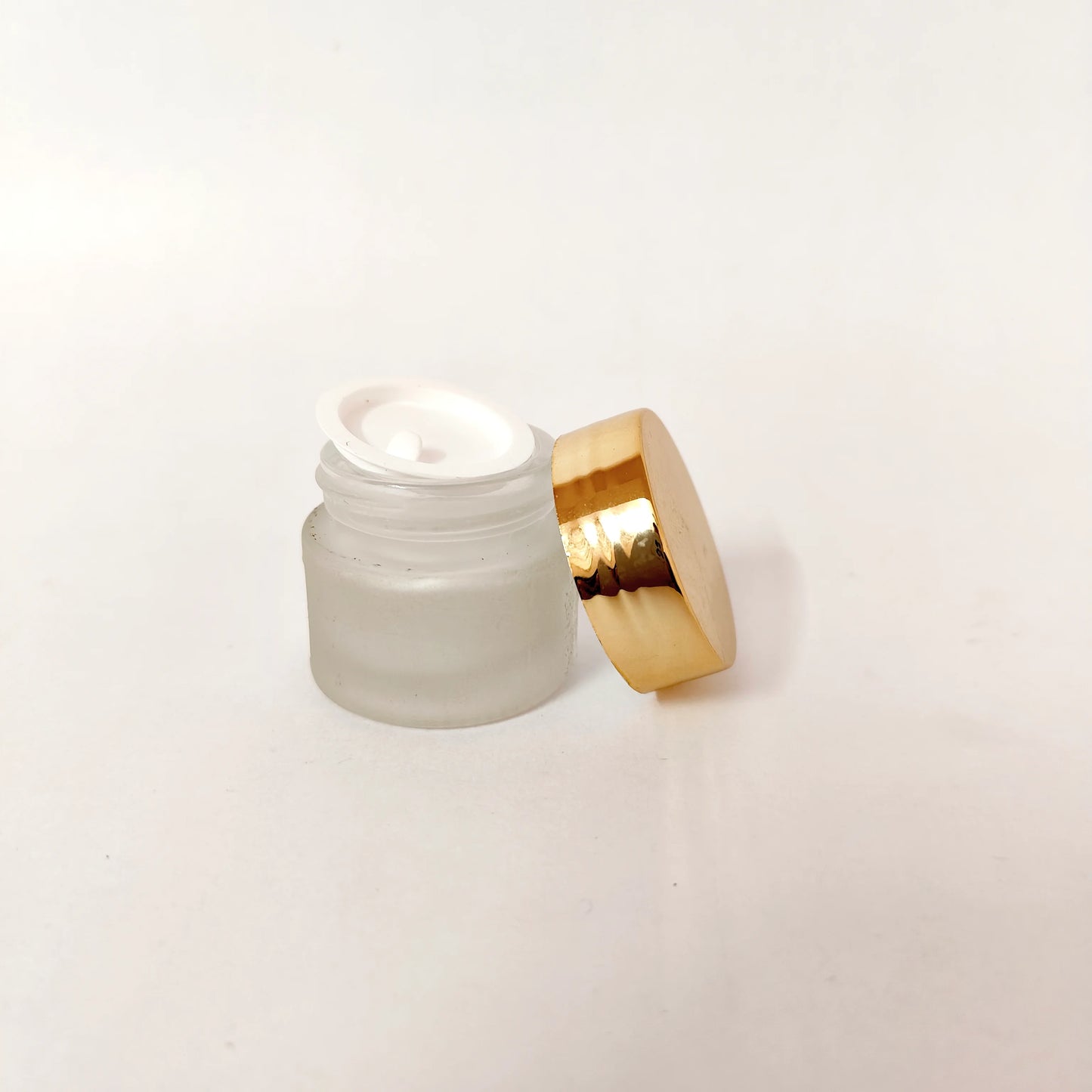 Glass Lip Balm Container - Gold Cap - 10g