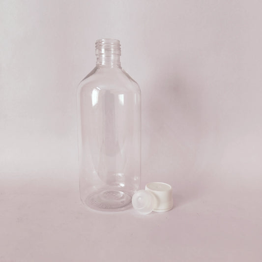 PET Bottle - Transparent - Round - 500mL