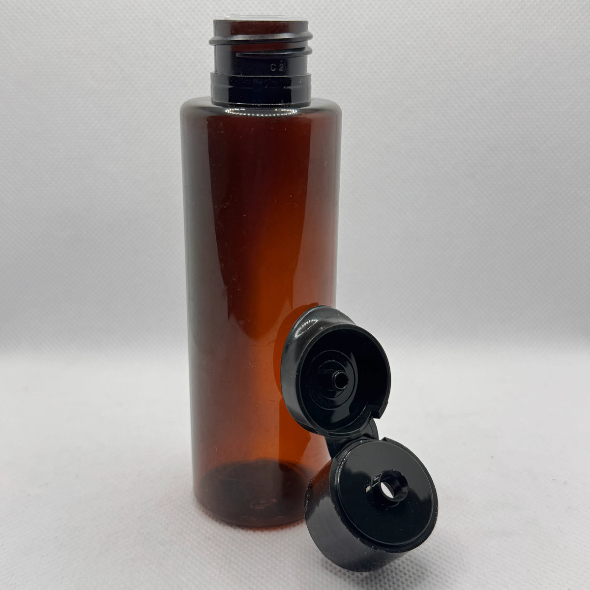 PET Sleek Bottle - BLACK FTC Cap - 100mL