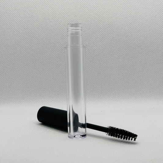 eyelash brush mascara container with white background