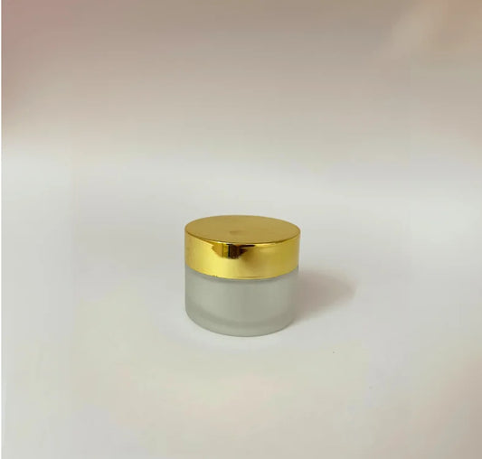 Glass Jar - Frosted - Gold Cap - 15gms