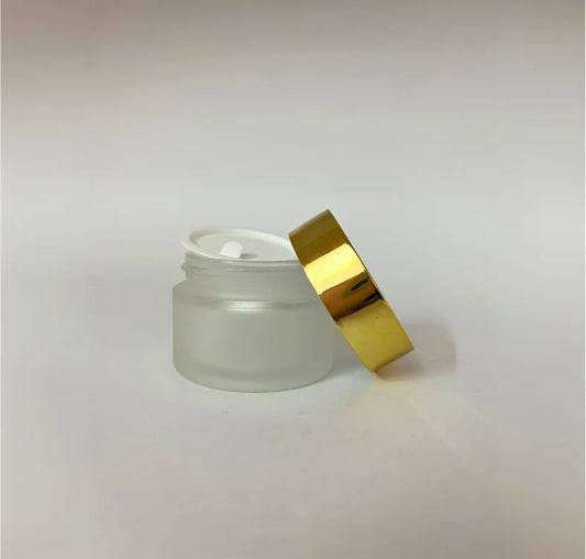 Glass Jar - Frosted - Gold Cap - 30gms