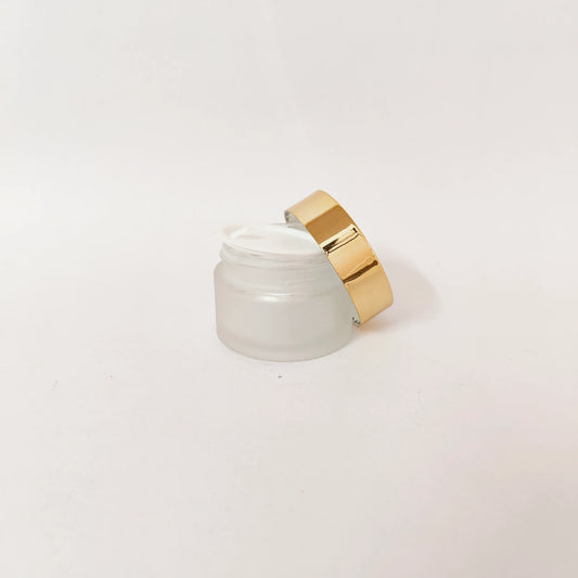 Glass Jar - Frosted - Gold Cap - 30g