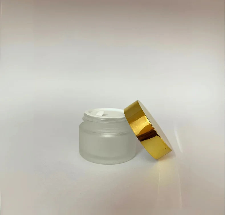 Glass Jar - Frosted - Gold Cap - 30gms