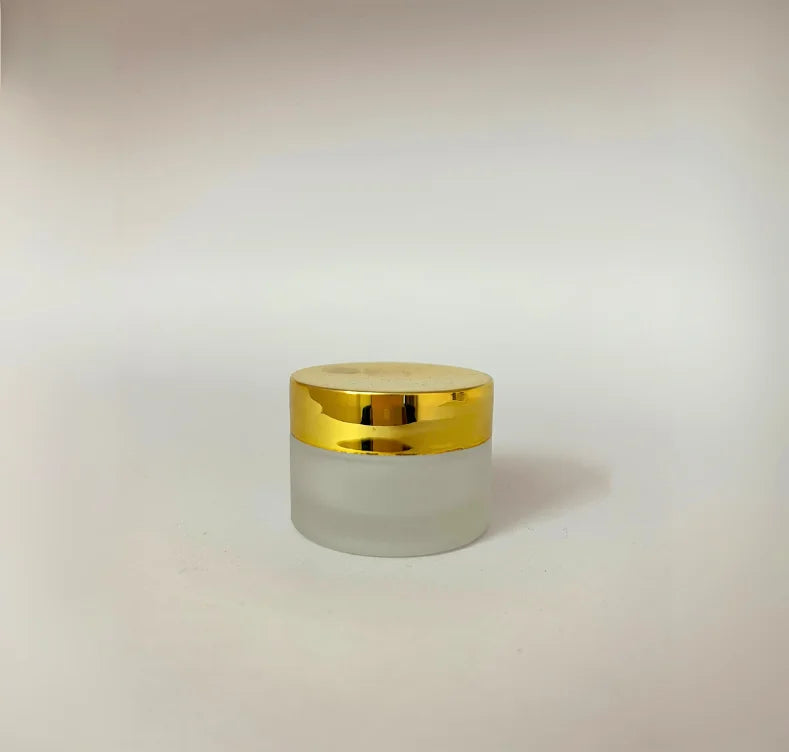 Glass Jar - Frosted - Gold Cap - 30gms