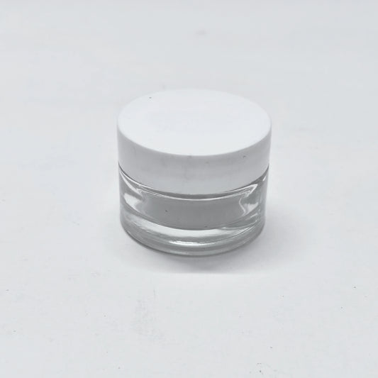 Glass Jar - Clear - White Cap - 15gms