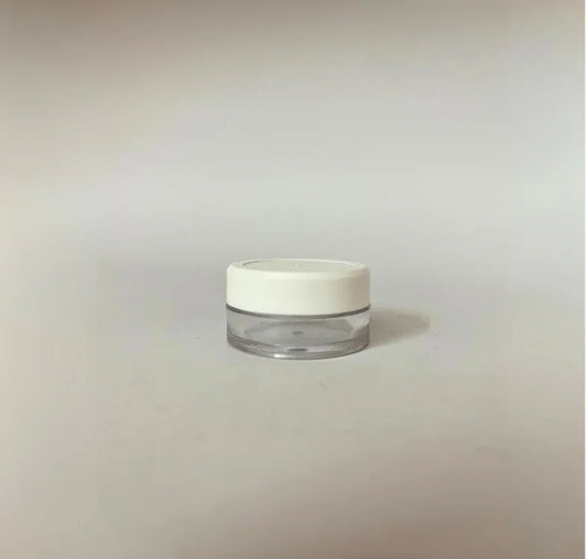 Glass Lip Balm Container - White Cap - 8gms