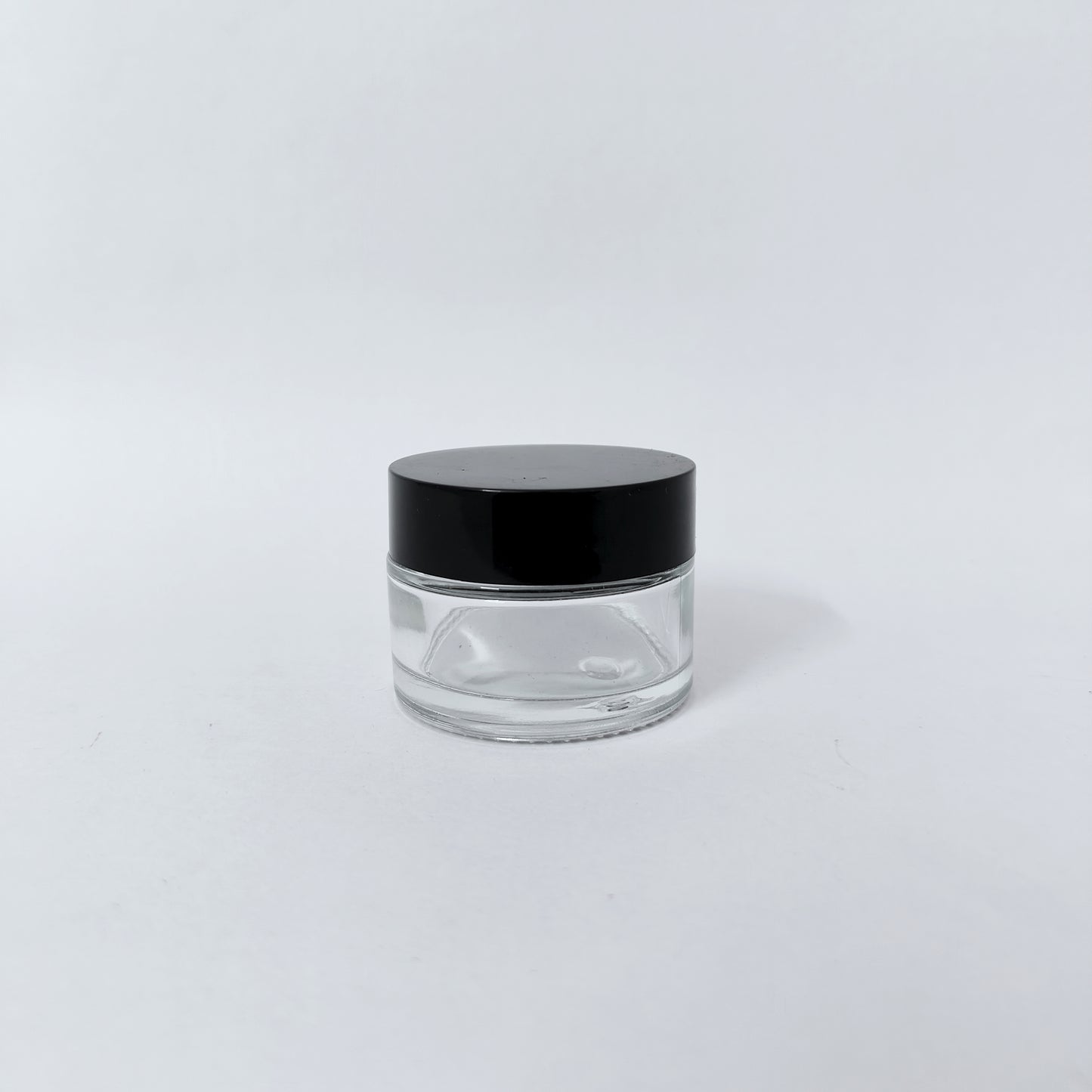 Glass Jar -Transp - Black Cap - 30g