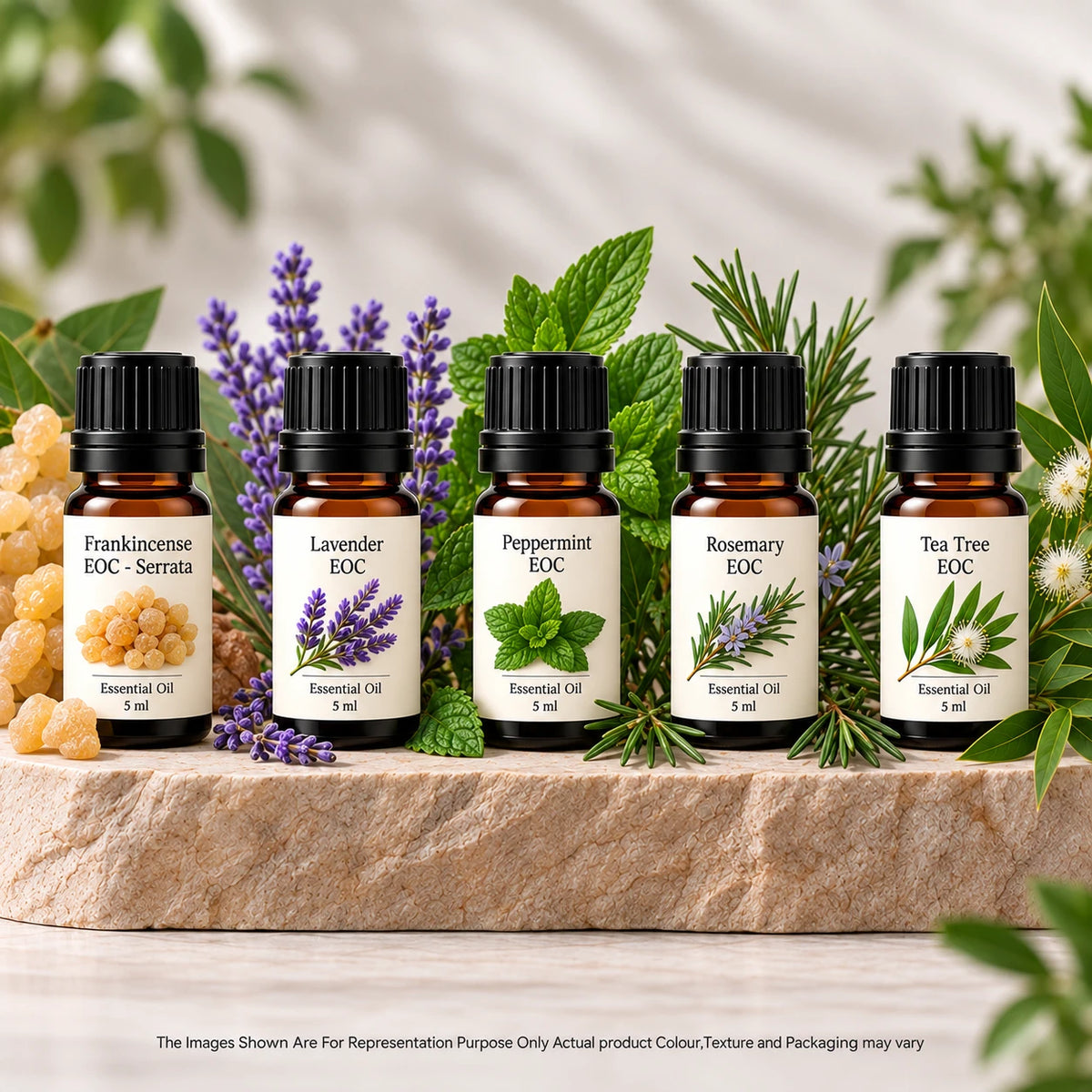 Essential Oil - Cosmetic Super Fast Sample Kit - 5 Variants