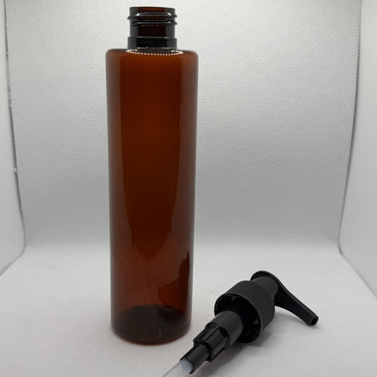 PET Sleek Bottle - BLACK LOTION PUMP - 200mL
